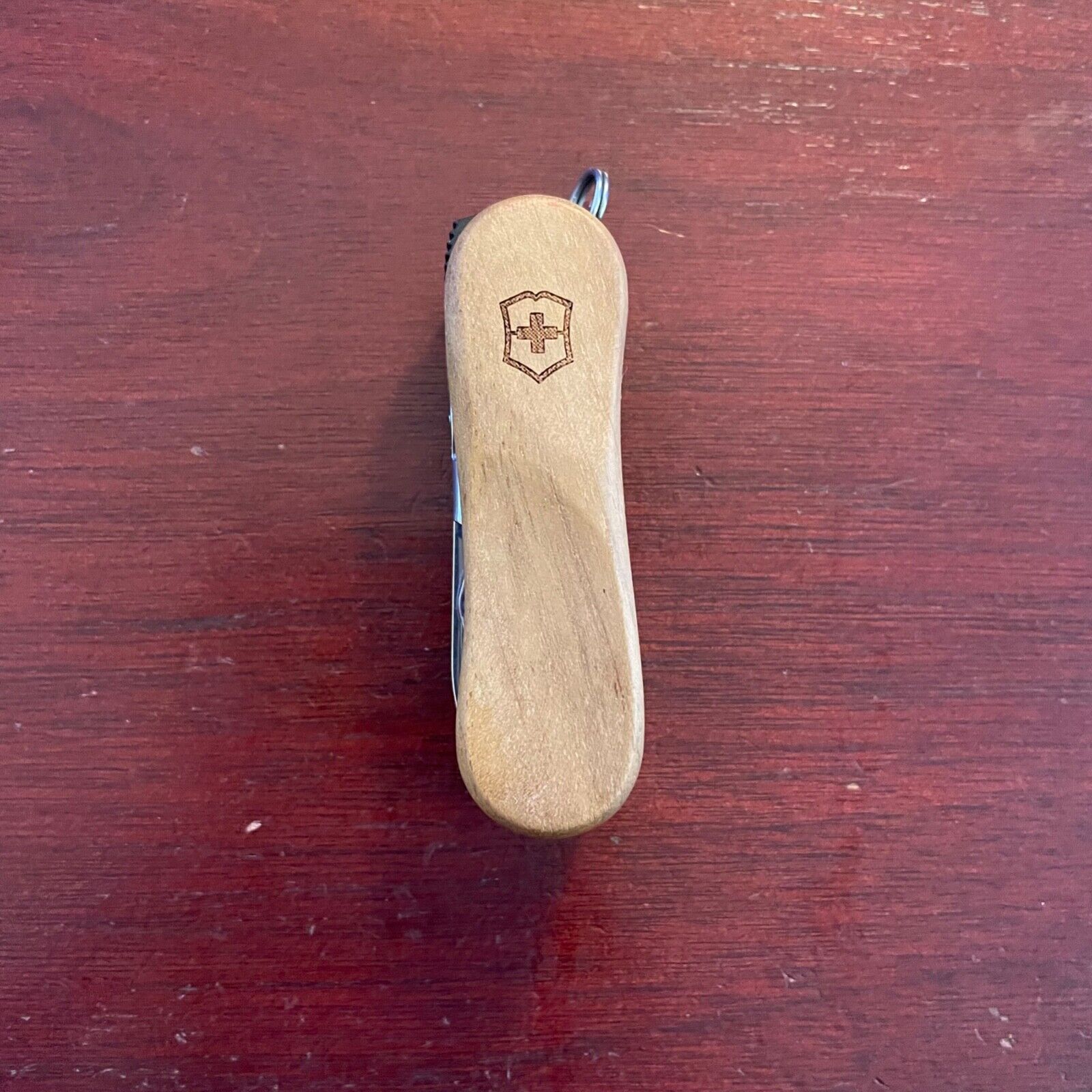 Victorinox Delémont NAIL CLIP 580 65mm Swiss Army Knife Walnut Wood Scales Used