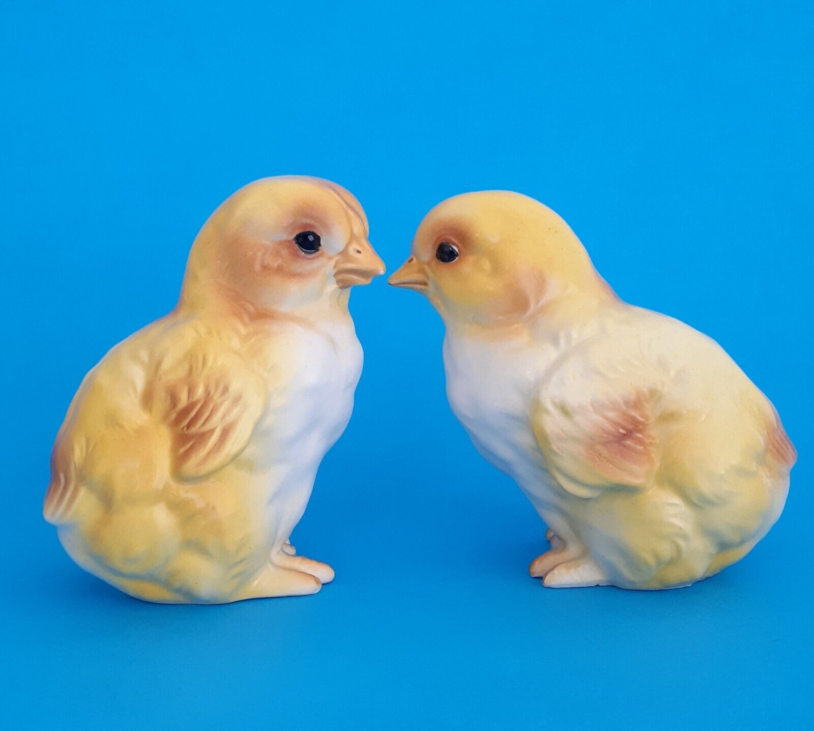 Lefton Pair of Chicken Yellow Japanese Porcelain Figurines Vintage Cute  Sticker