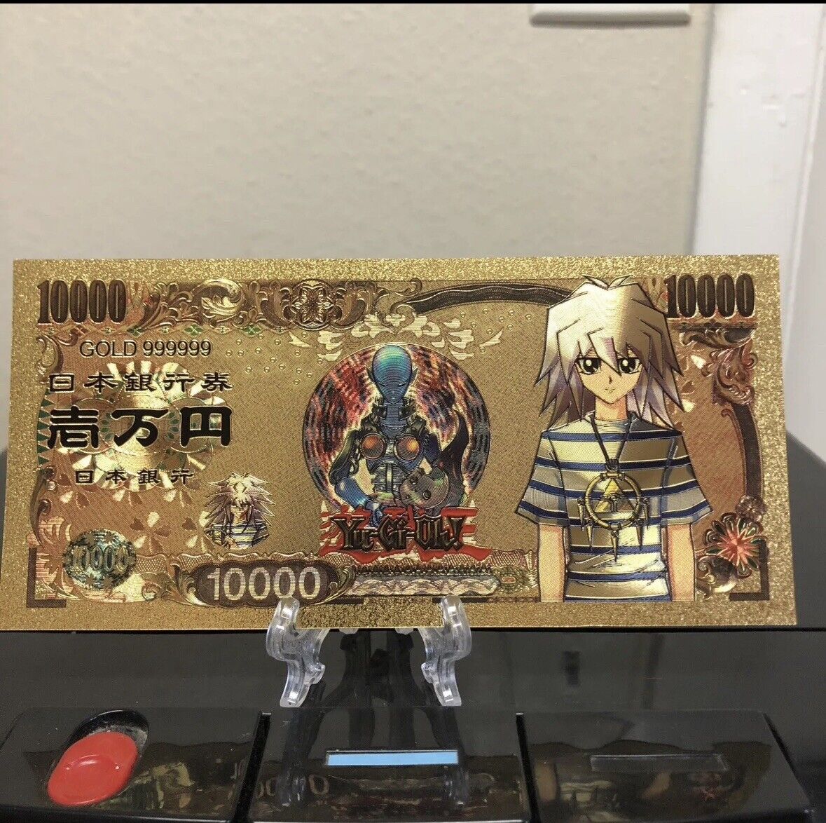 24k Gold Plated Bakura Ryou Yu-Gi-Oh Banknote￼ Anime Collectible Card Game