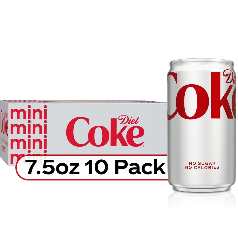Diet Coke Can, 7.5 Fl Oz (Pack of 10)