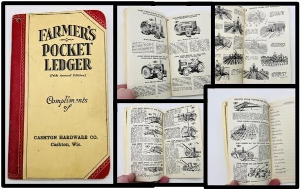 Vintage 1940 1941 John Deere Plow Co. Farmer\'s Pocket Ledger Companion Advertise
