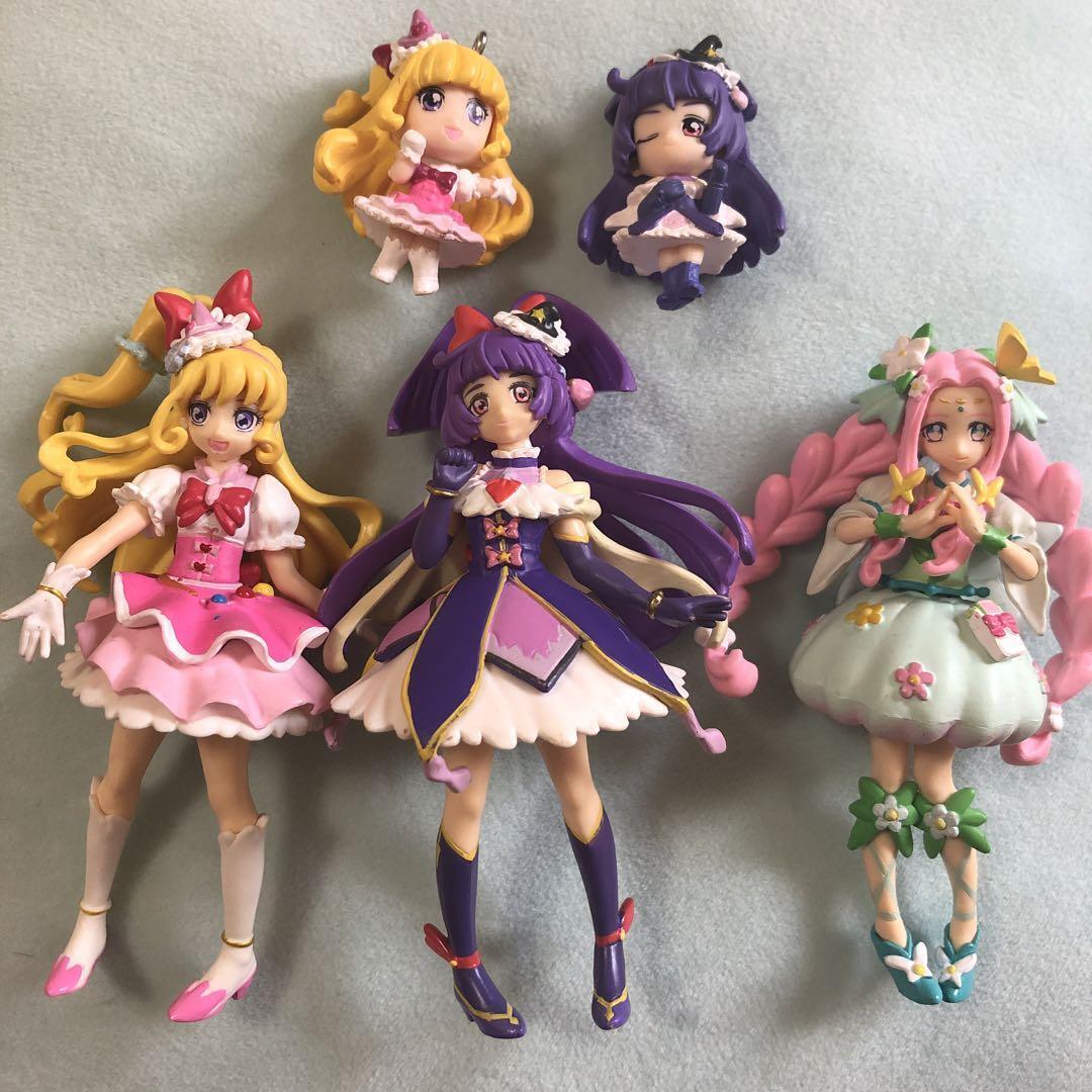 Pretty Cure Figure Key Chain Shokugan Wizard Miracle Magical Felice Bandai Lot 5