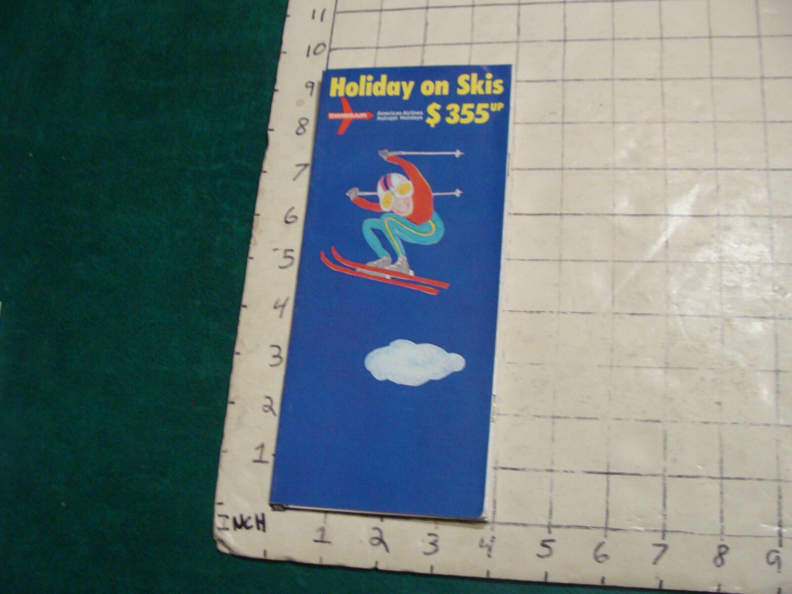Vintage High Grade AIRLINE brochure: SWISSAIR--Holiday on Skies 1970; 20pgs
