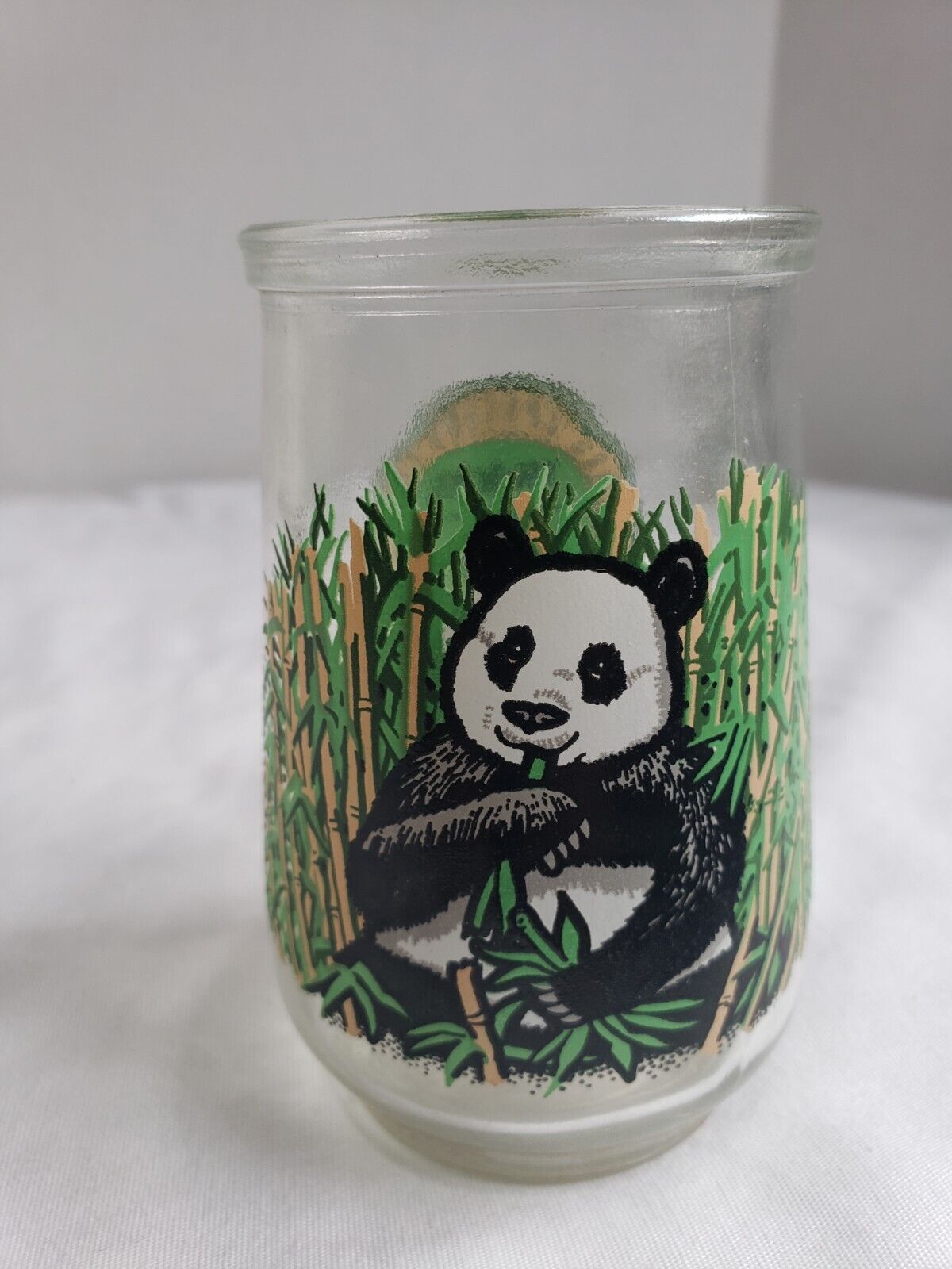 WELCH\'S JELLY JAR Glass PANDA BEARS Endangered Species Collection #CC