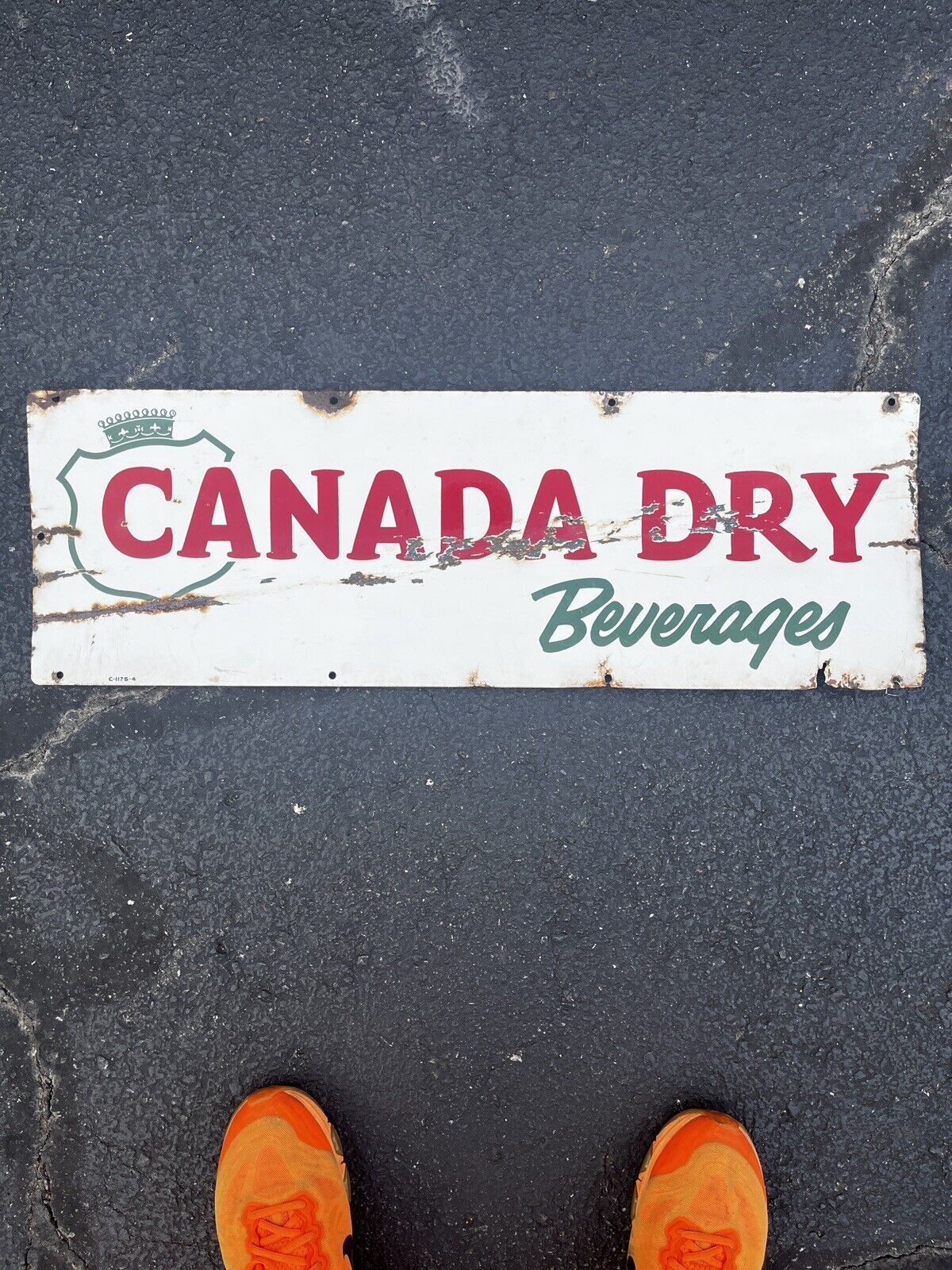 1930\'s Canada Dry Vintage Soda Sign 7x24 PORCELAIN ENAMEL