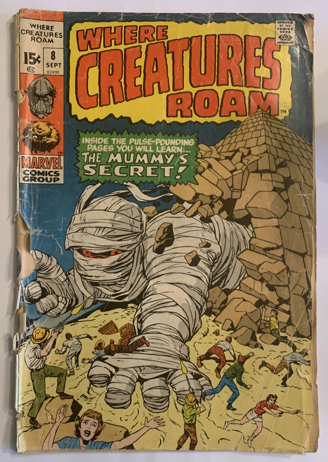 Where Creatures Roam Early Issue No.8 Sep 1971 Marvel Horror Hard To Find.