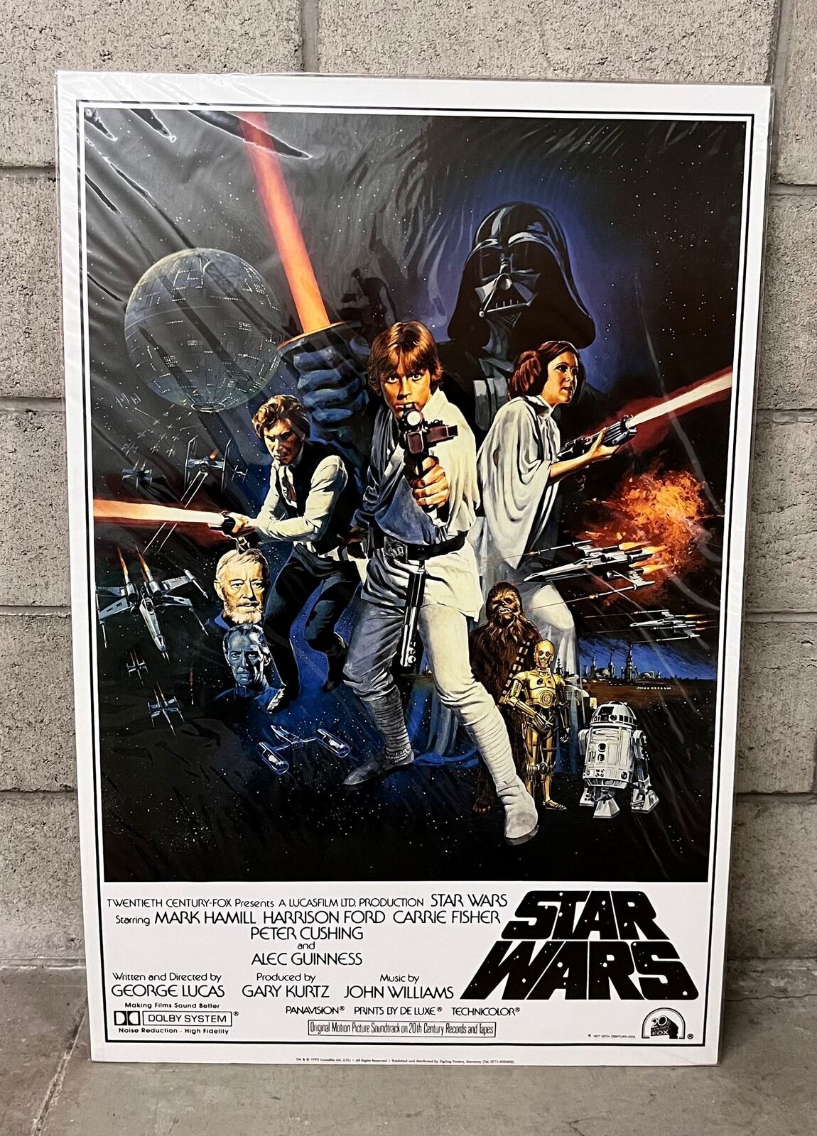 1993 Star Wars  Re-Release Zig Zag Germany Poster 24? x 36?