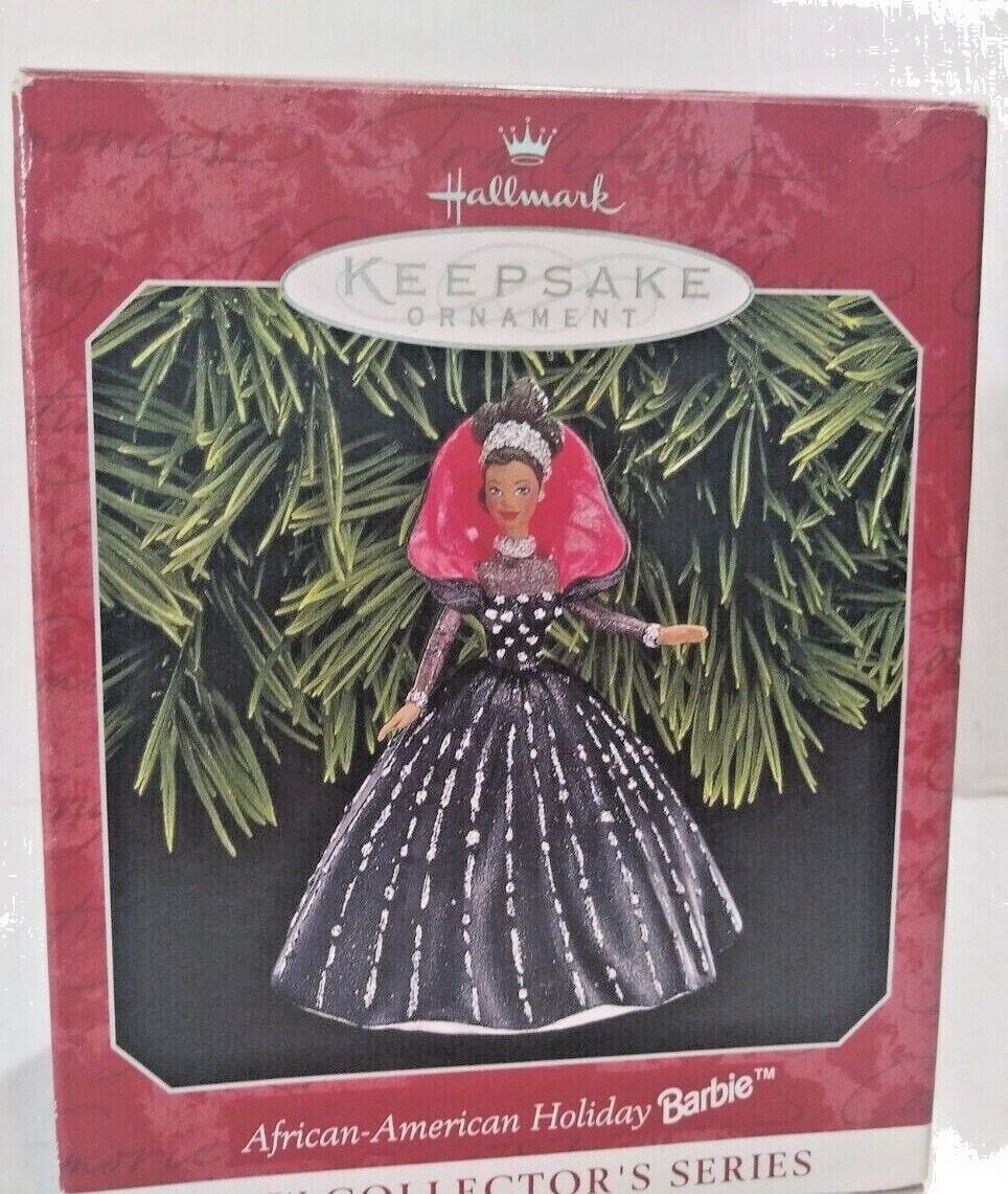 VTG Hallmark Keepsake Christmas Ornament African-American Holiday Barbie 1998 #1