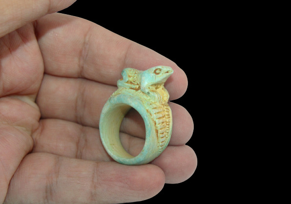 Antique Ancient Egyptian Frog Ring Ancient Civilization BC