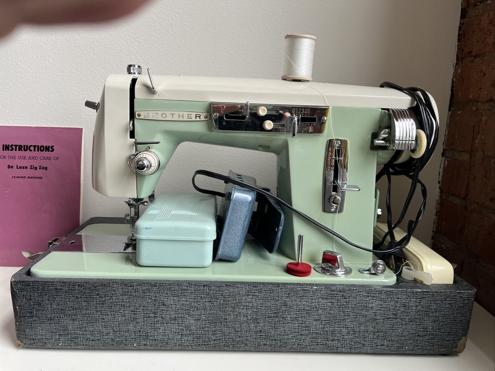 Vintage Brother Sewing Machine With Case Model 1651 Needs Repair