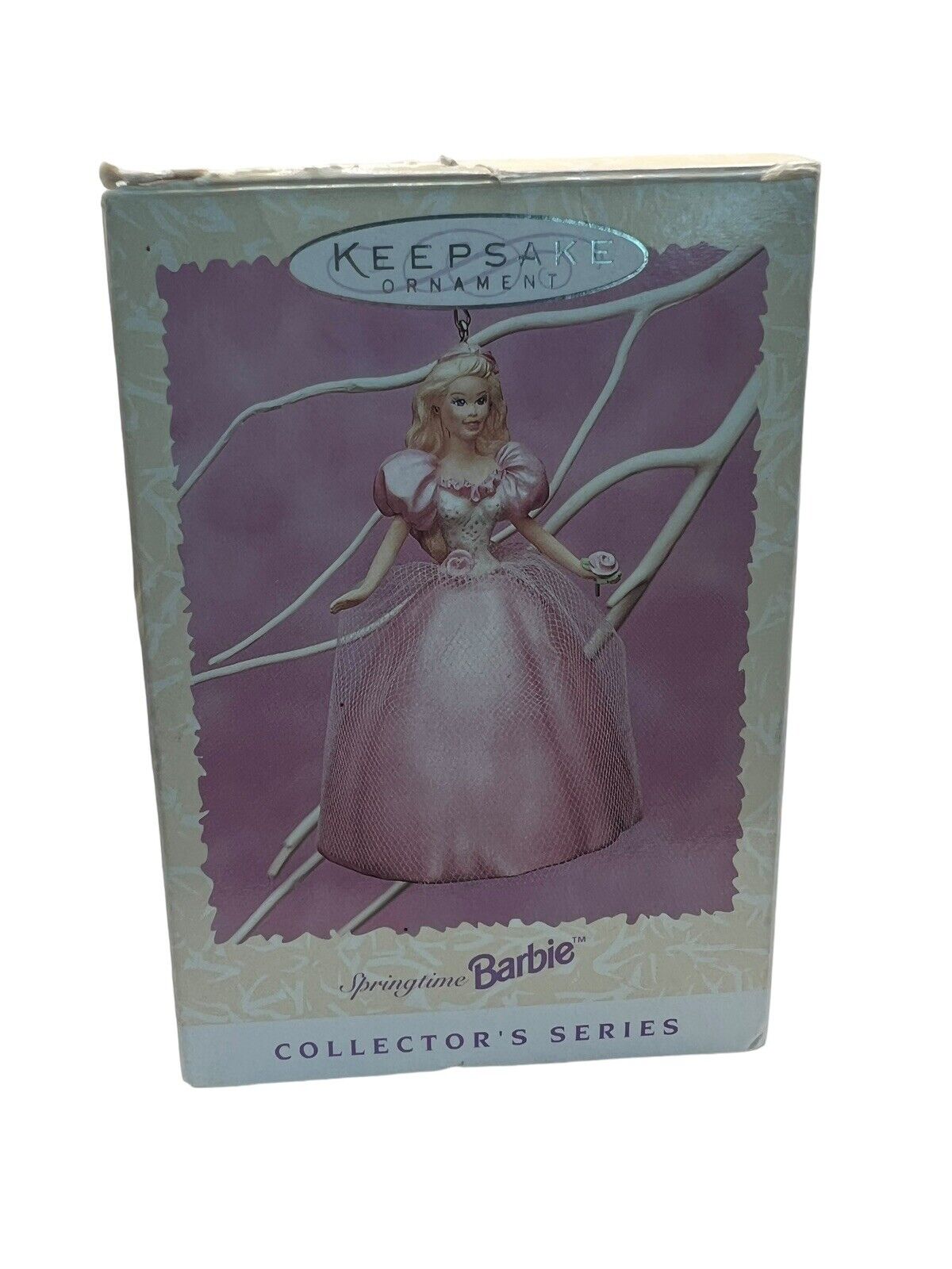New 1996 Hallmark Keepsake Barbie Christmas Ornament Springtime Barbie  Collect