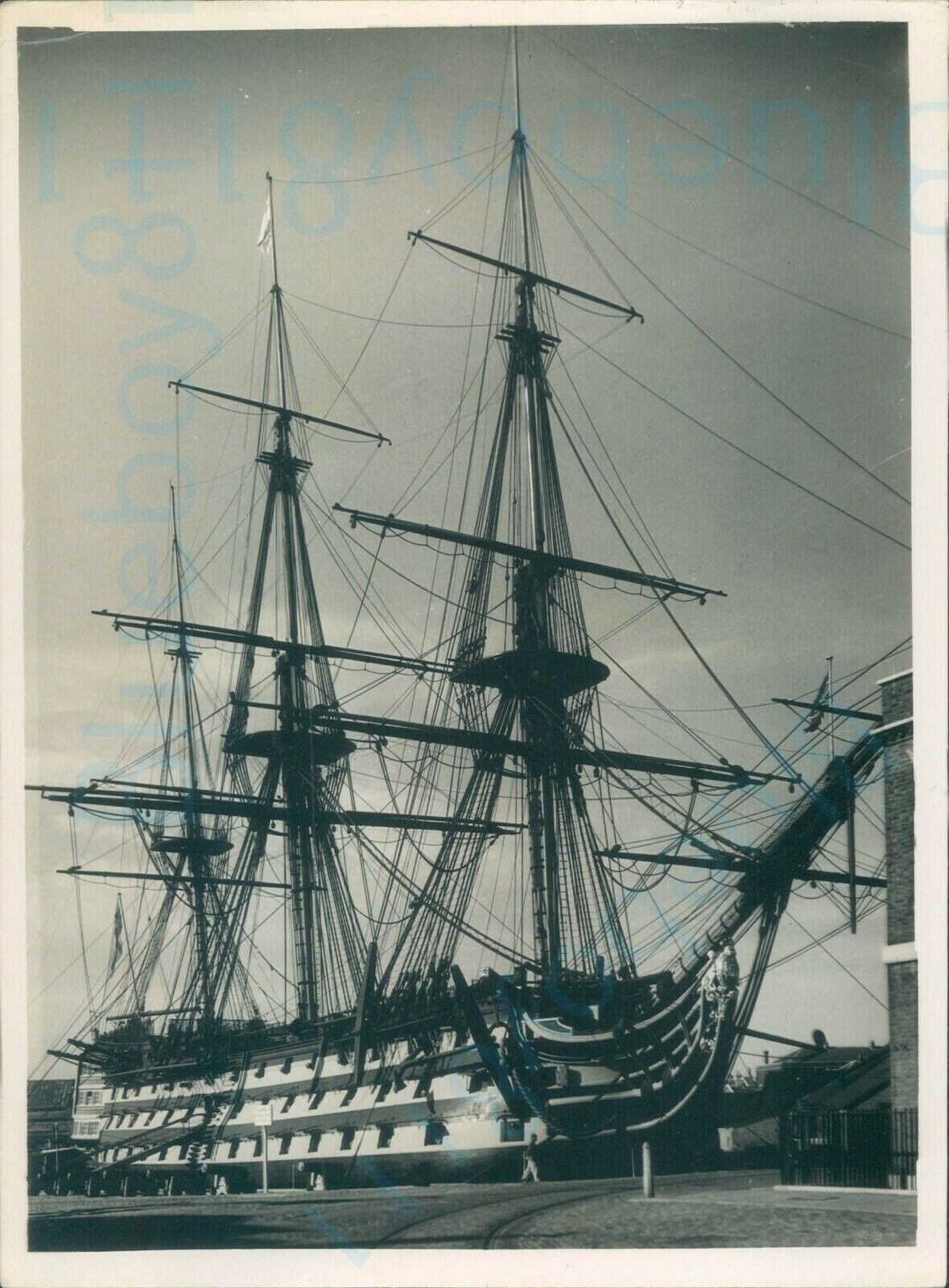 Portsmouth HMS Nelson Press photo War propaganda caption on back  8*6