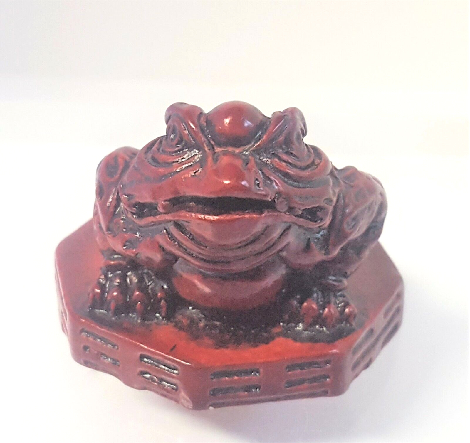 Frog Toad Small Figurine Hayward Ca Red Resin