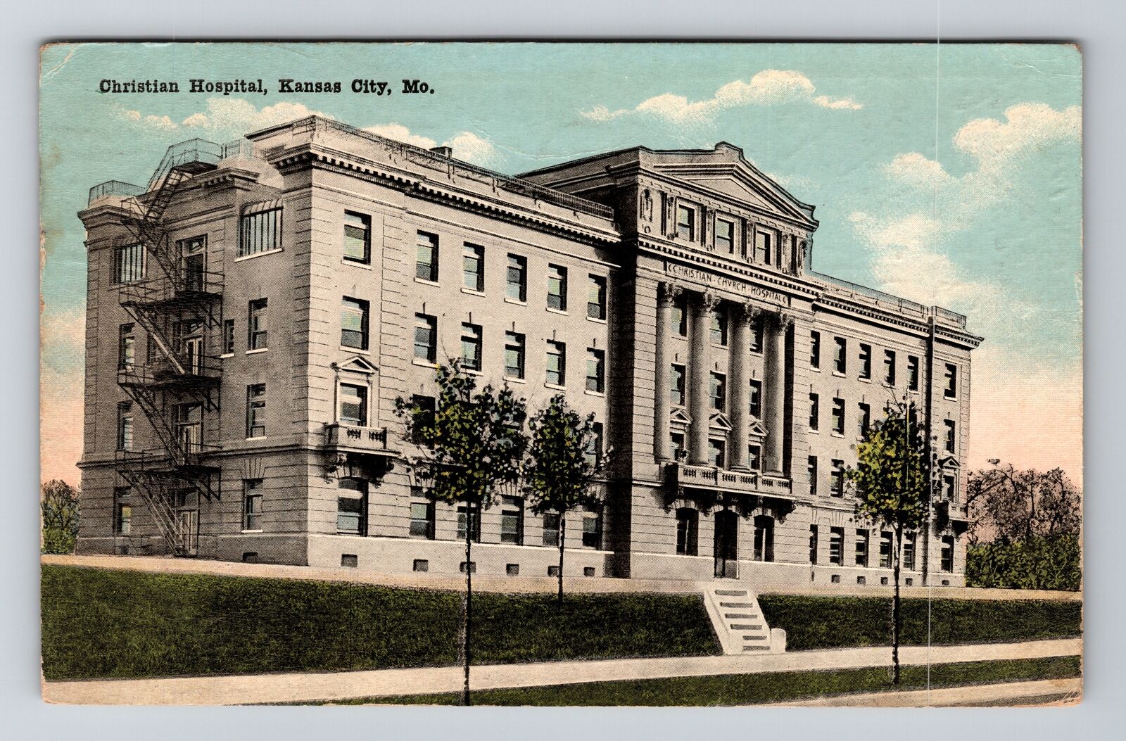 Kansas City MO-Missouri, Christian Hospital, c1917 Vintage Souvenir Postcard