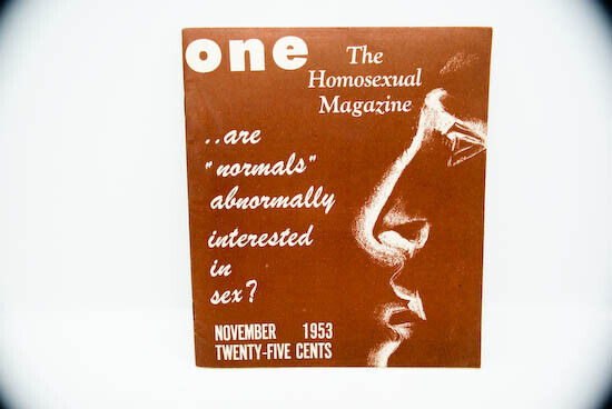 NOV 1953 ONE HOMOSEXUAL MAGAZINE