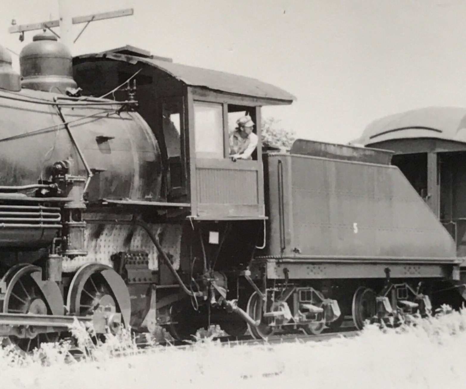 Commonwealth Edison Co Railroad #5 0-6-0 Locomotive Train Photo Union IL 1972