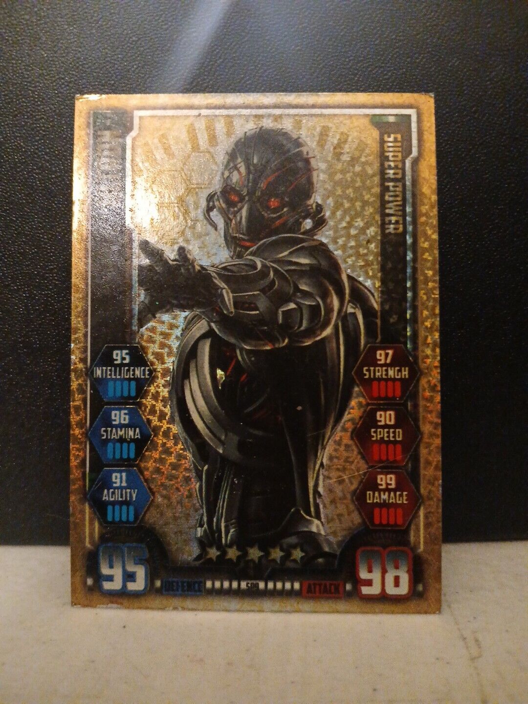 2021 Topps Marvel Hero Attax India Exclusive TCG Ultron Gold Foil