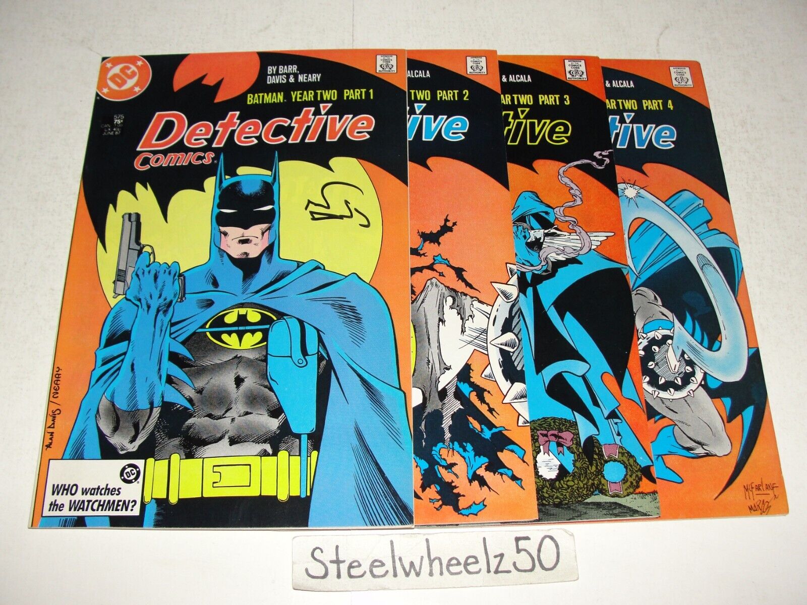 Detective Comics #575-578 Comic Lot DC 1987 576 577 Year Two Alan Davis Signed