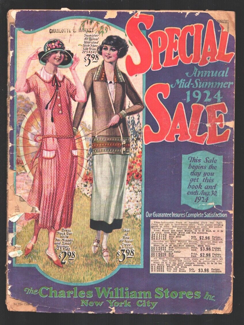 Charles Williams Stores Inc. Fashion Catalog 1924 Annual Mid-Summer Sale-Over...