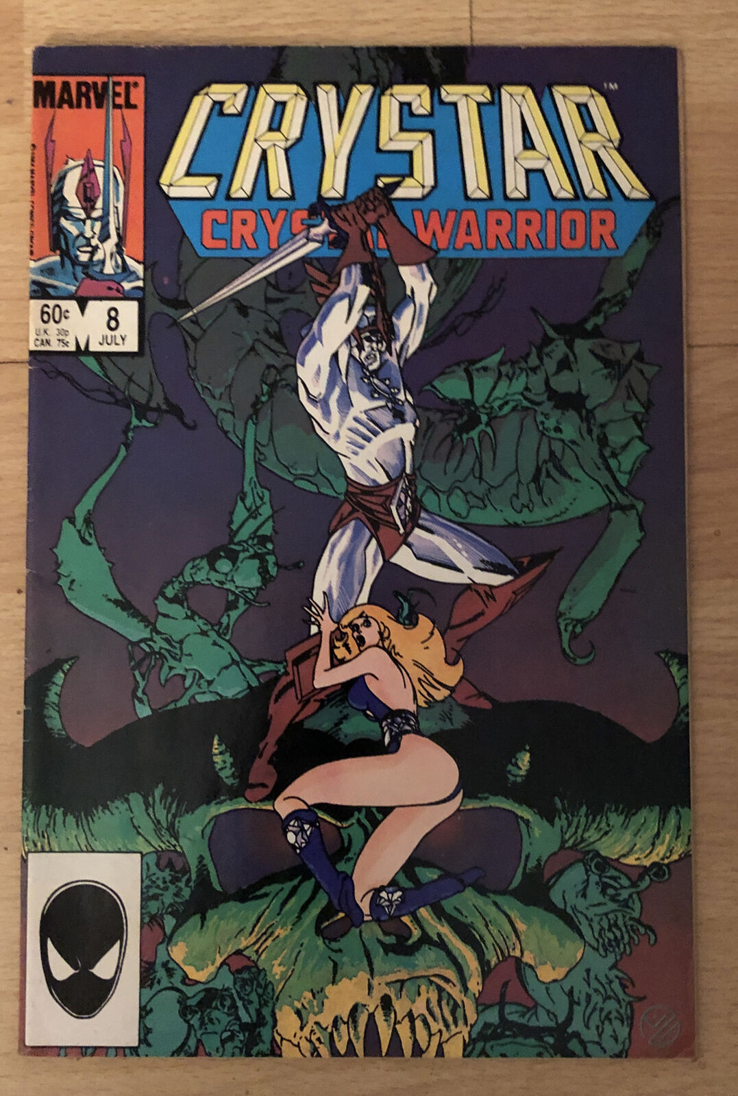 Crystar Crystal Warrior #8 Golden Cover Art; Danzig Samhain Logo; Atari MOTU Ad