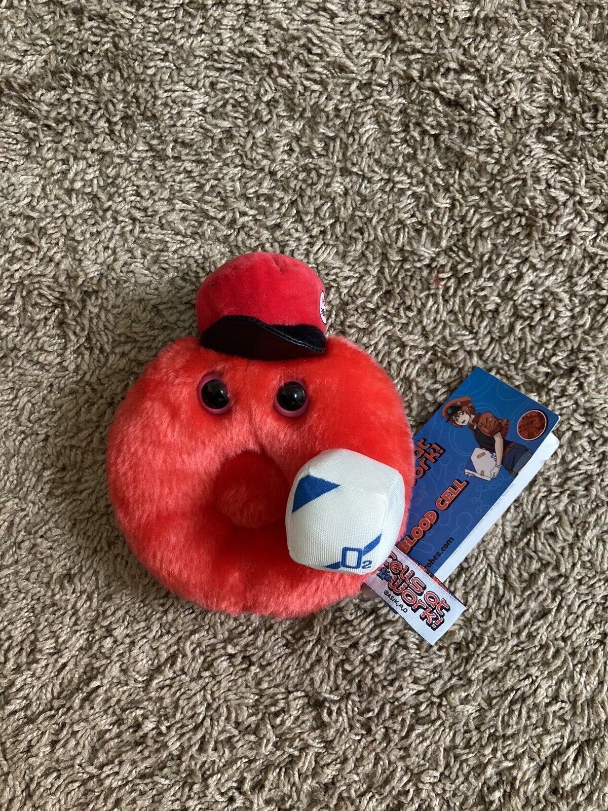 Cells At Work Red Blood Cell Plush 6” Aniplex Giant Microbes With Tags AE3803