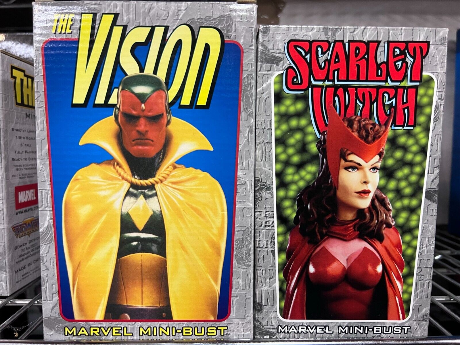 BOWEN DESIGNS VISION AND SCARLET WITCH BUSTS NEW U.S.
