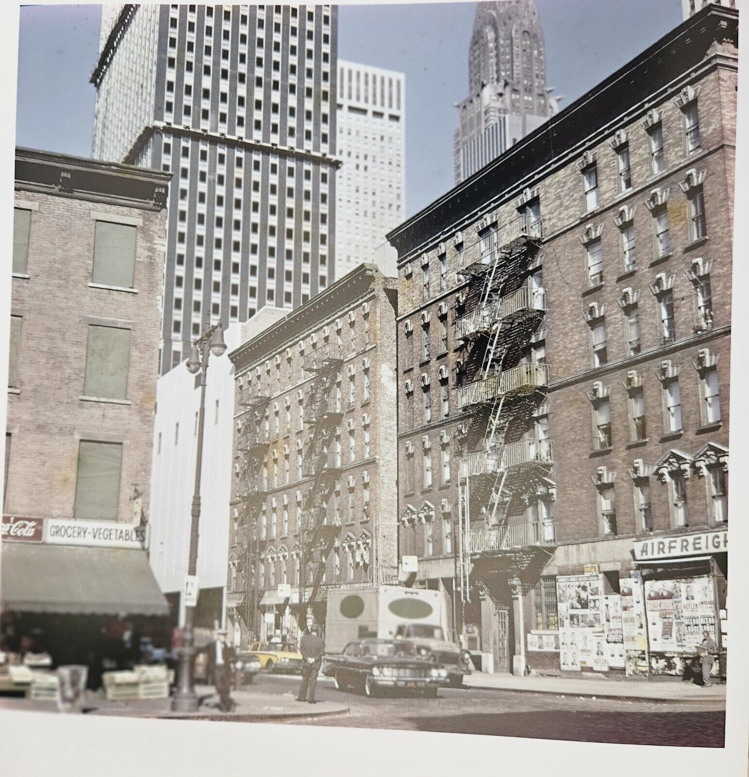 1958 Wonderful  3Av @ E. 39 St Chrysler Bldg NEW YORK CITY NYC Color 8x10 Photo