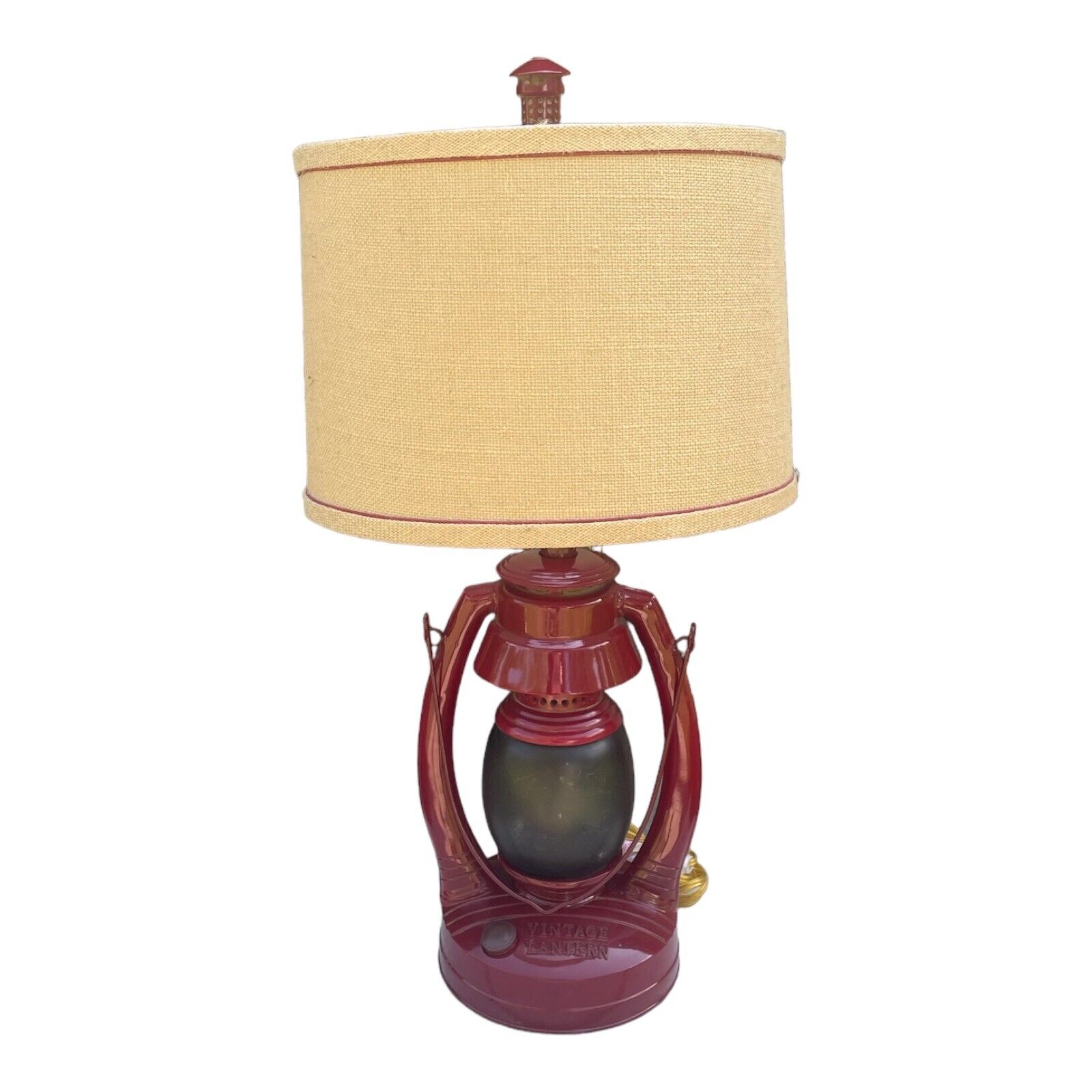 Vintage Direct CL2395S 26 in. VTG Lantern Table Lamp 2 Lights Red Test Video 