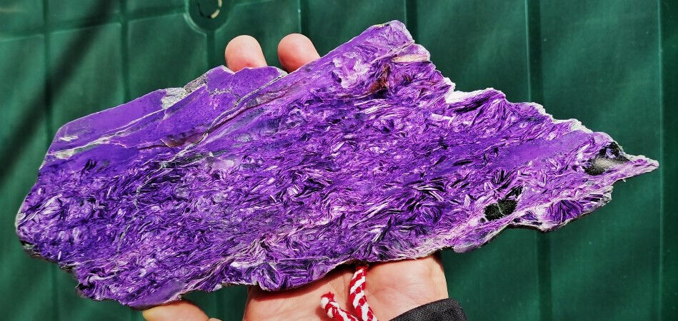 AMAZING POLISHED CHAROITE PLATE FROM SIBERIA