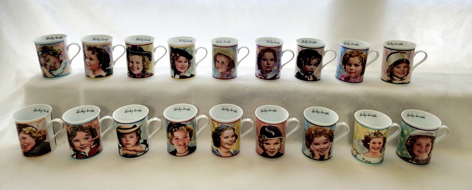 Shirley Temple The Danbury Mint Mug Collection Pre-Owned Complete Set of 18