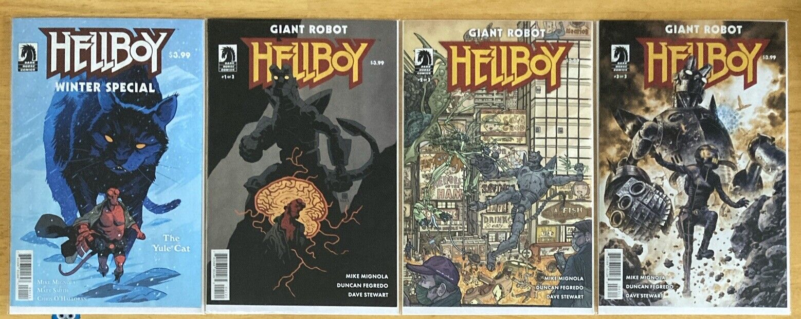 HELLBOY : GIANT ROBOT 1 2 3 Complete & The Yule Cat Dark Horse Comics 2023