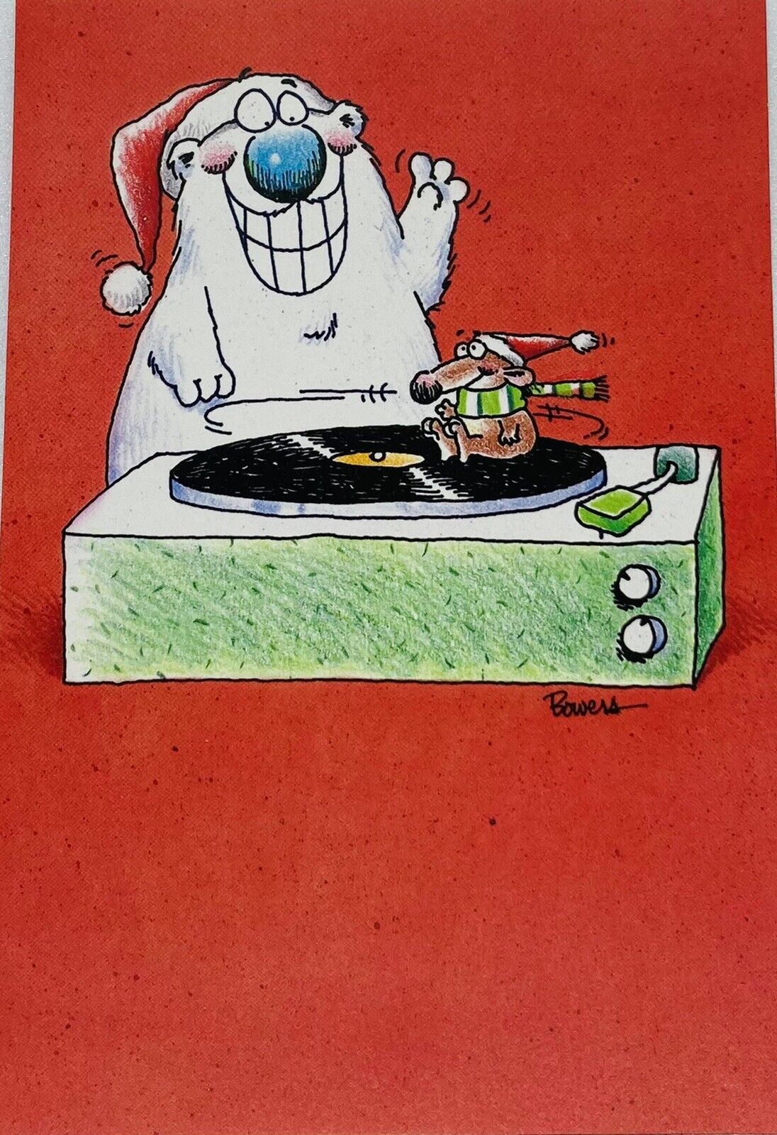 Hallmark Shoebox Card Cat Mouse DJ Turntable “Merriest Christmas On Record” P1