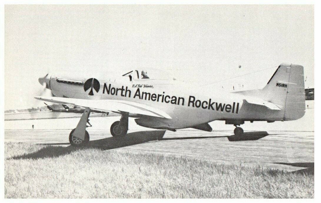 P 51 Pace Plane Bob Hoover Military Postcard 