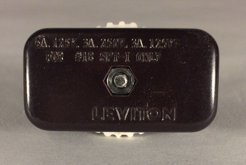 NEW LEVITON BROWN SPT-1 ROTARY ON - OFF LAMP CORD SWITCH LAMP PART #RS400