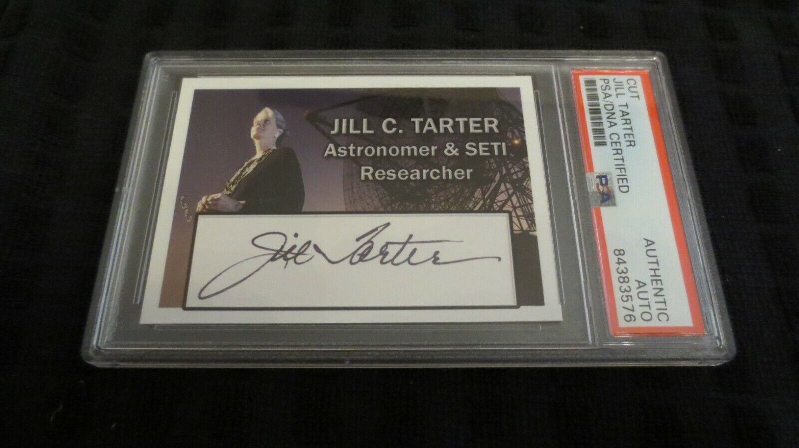 Jill Tarter SETI astronomer signed autographed psa slabbed custom cut card 