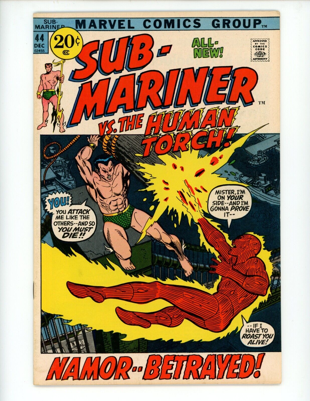 Sub-Mariner #44 Comic Book 1971 VF- Gil Kane Marvel Comics