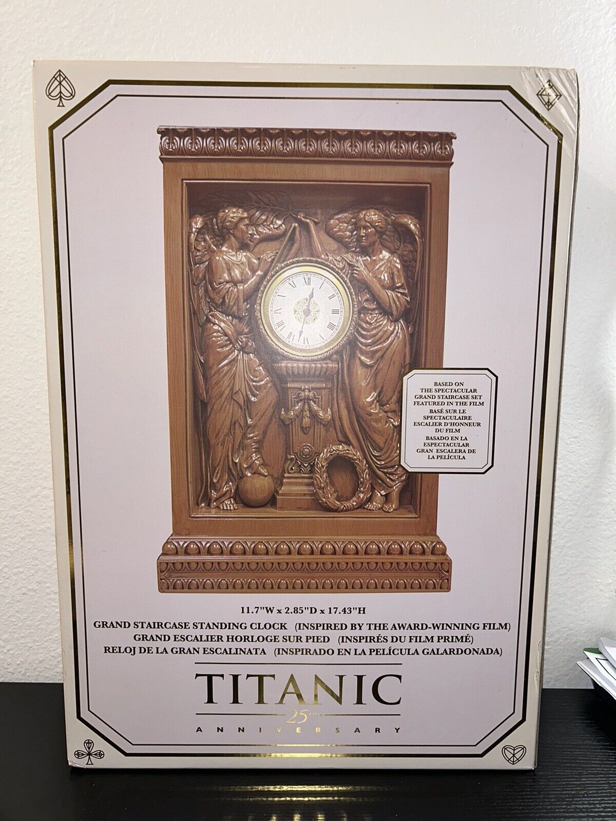 Titanic 25th Anniversary Grand Staircase Standing Clock Ship Decor Disney