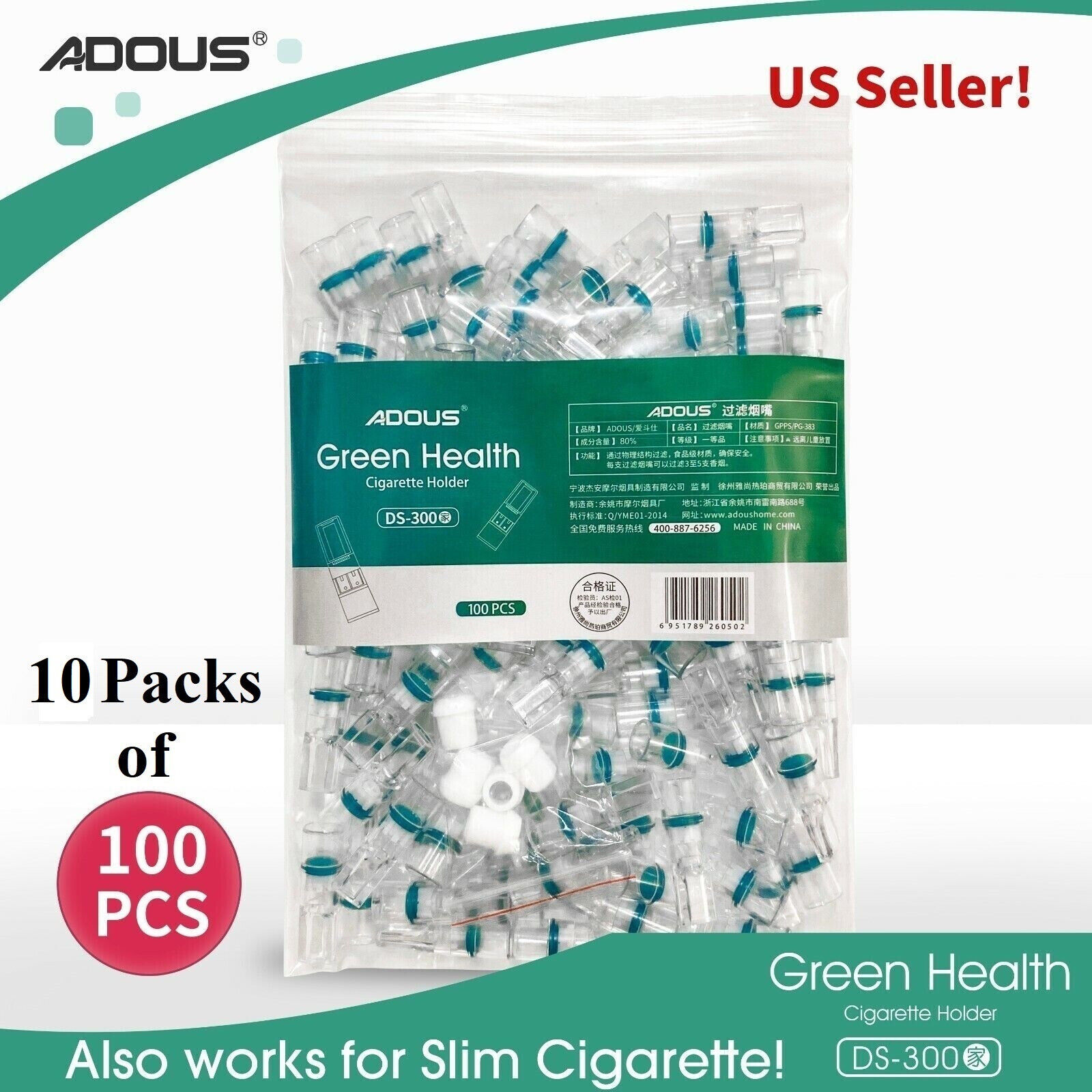 1000 Pcs Disposable Tobacco Cigarette Filter Holder Slim Convert Reduce Tar