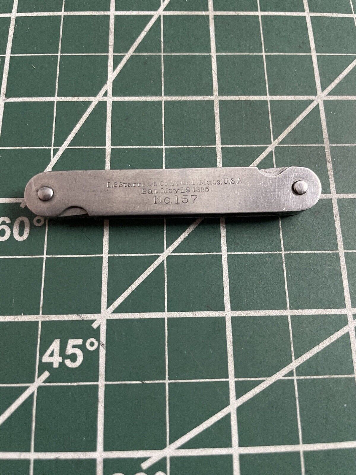 Vintage Starrett Early No. 157  Bicycle Thread Pitch Gage