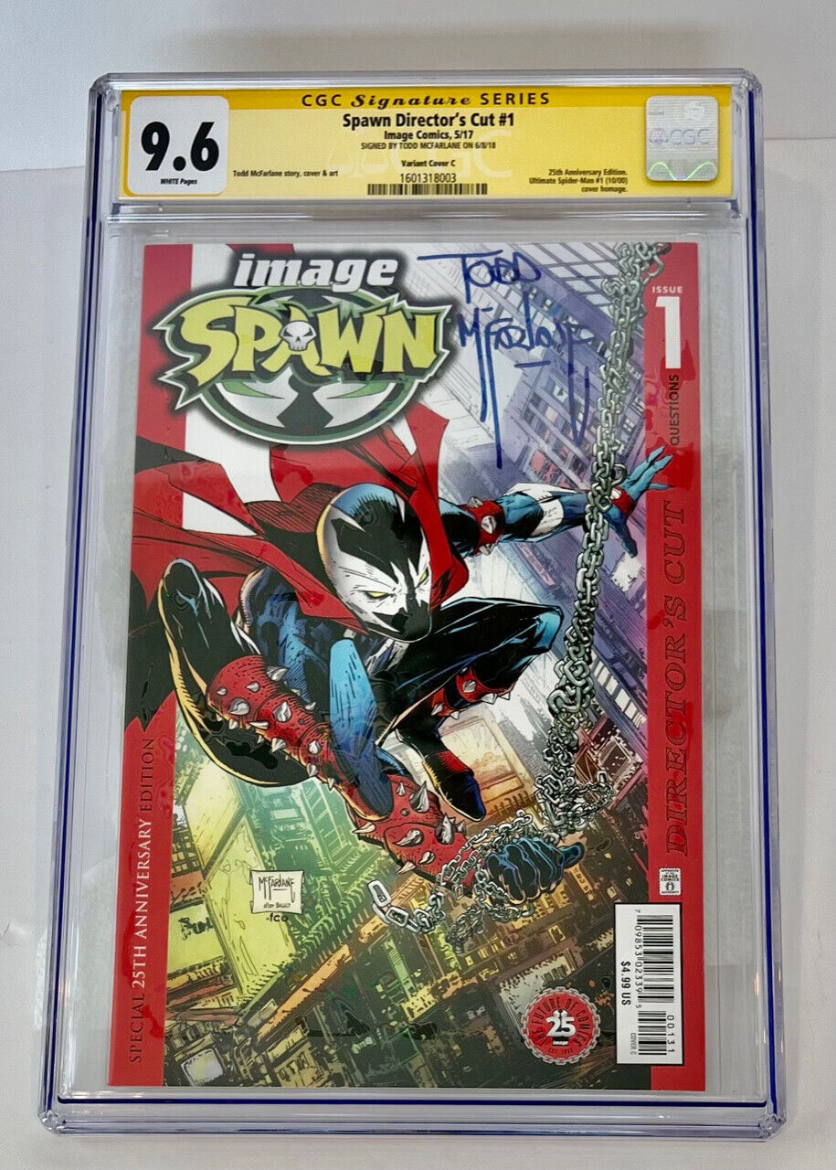 SPAWN DIRECTORS CUT ULTIMATE SPIDERMAN 1 HOMAGE CGC 9.6 SS SIGNED TODD McFARLANE