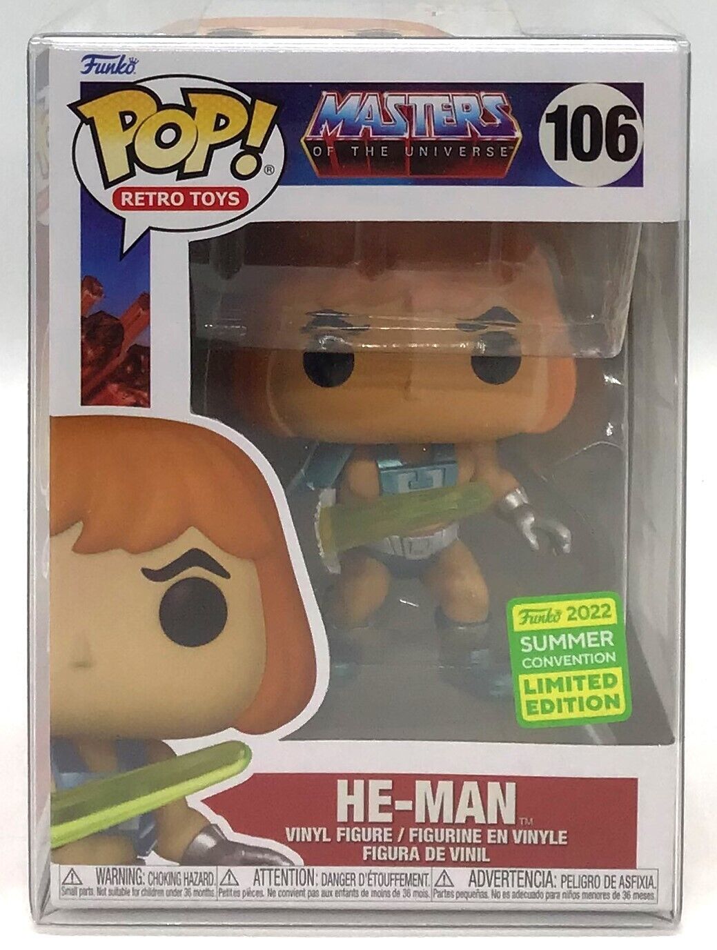 Funko Pop Masers Of the Universe He-Man #106 Summer Convention LE 2022