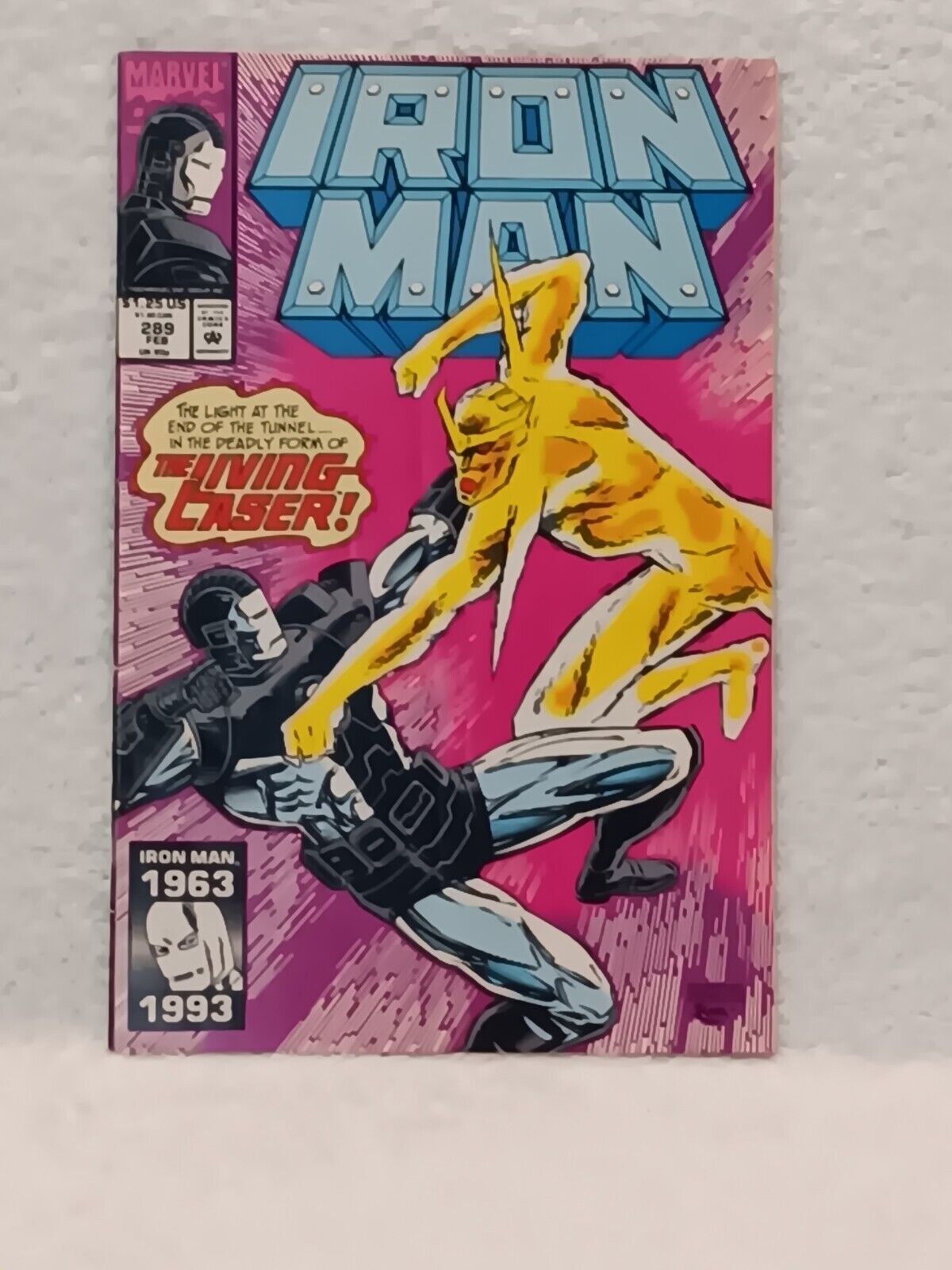 Marvel Comics Iron Man Issue #289 Stan Lee era Iron man vs Living Laser 1993