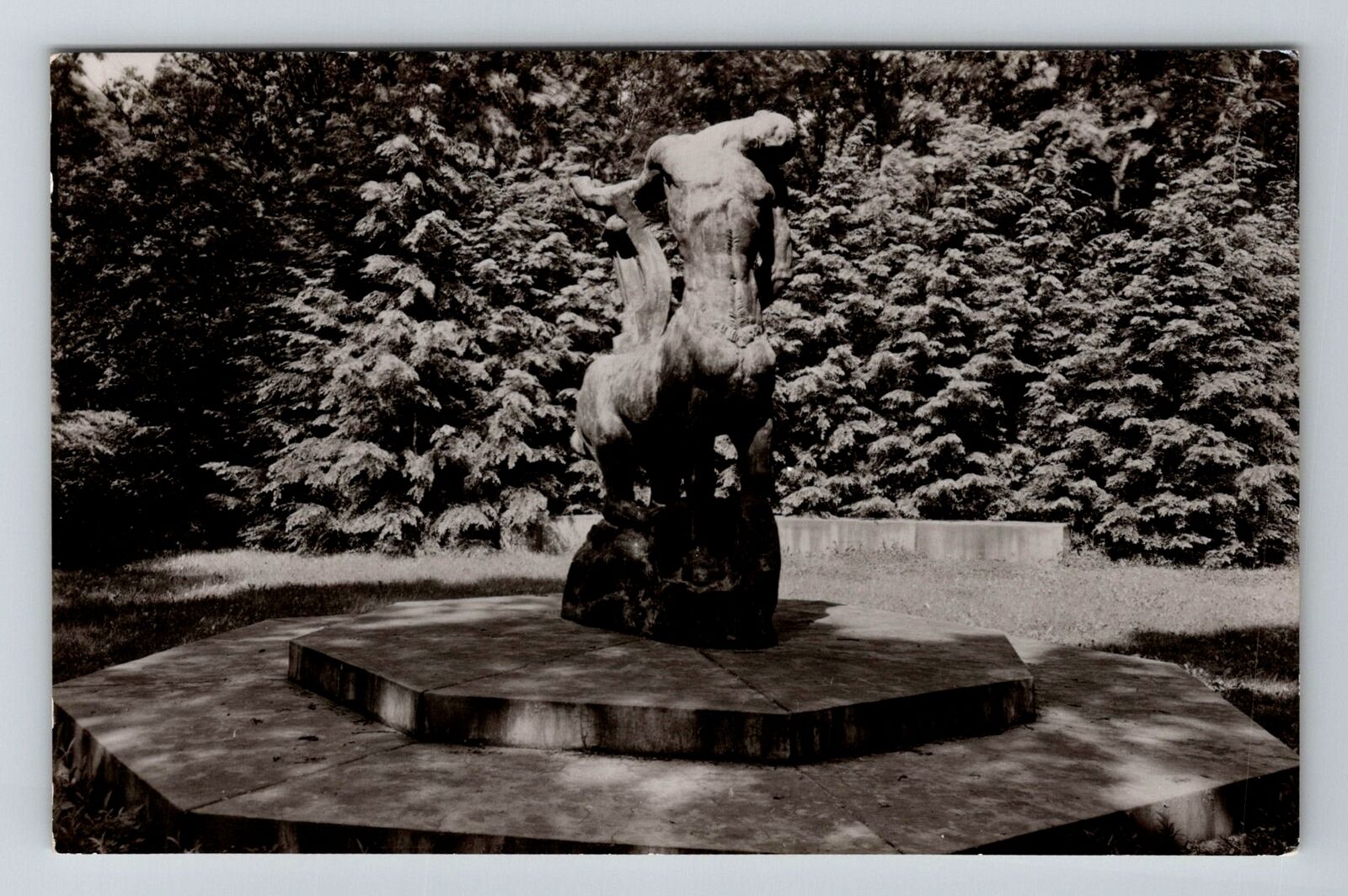 Monticello, IL-Illinois, Death Of Last Centaur Statue Antique, Vintage Postcard