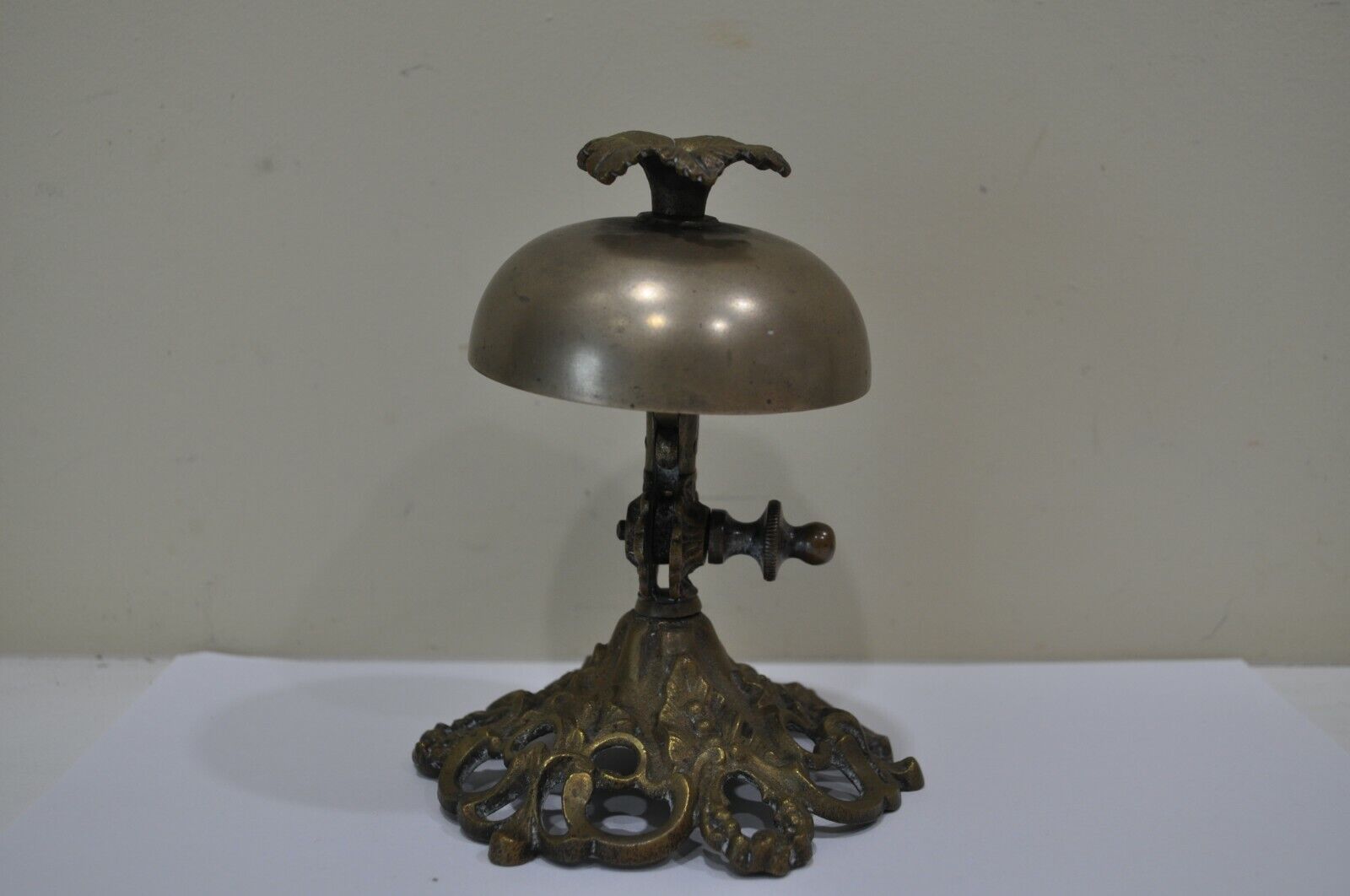 Rare ANTIQUE BRASS TABLE BELL