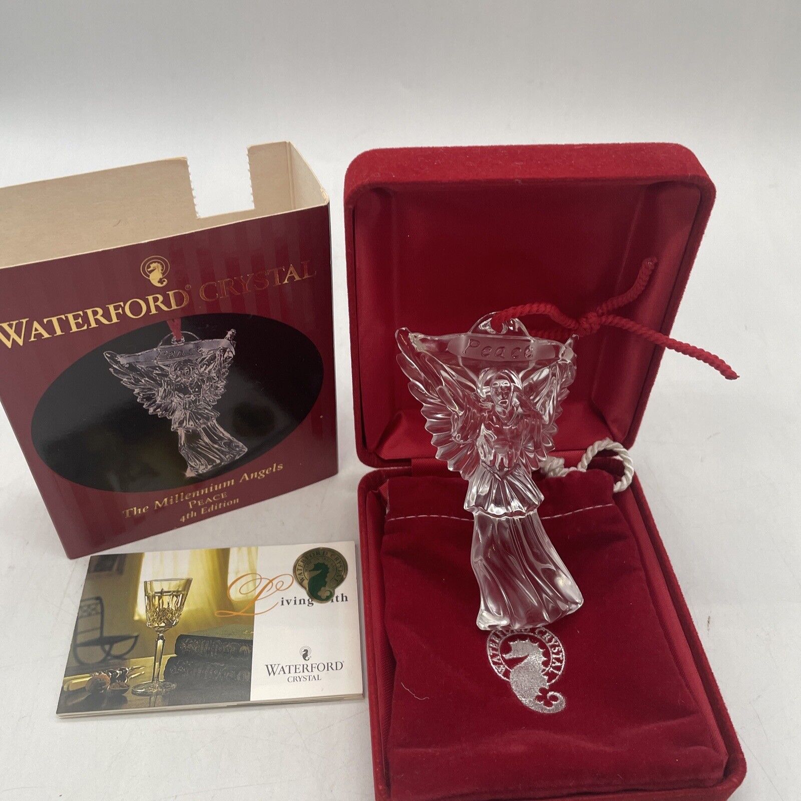Ireland Waterford Crystal The Millennium Angel Of Peace 4th Ed. Figure -Mint-Vtg