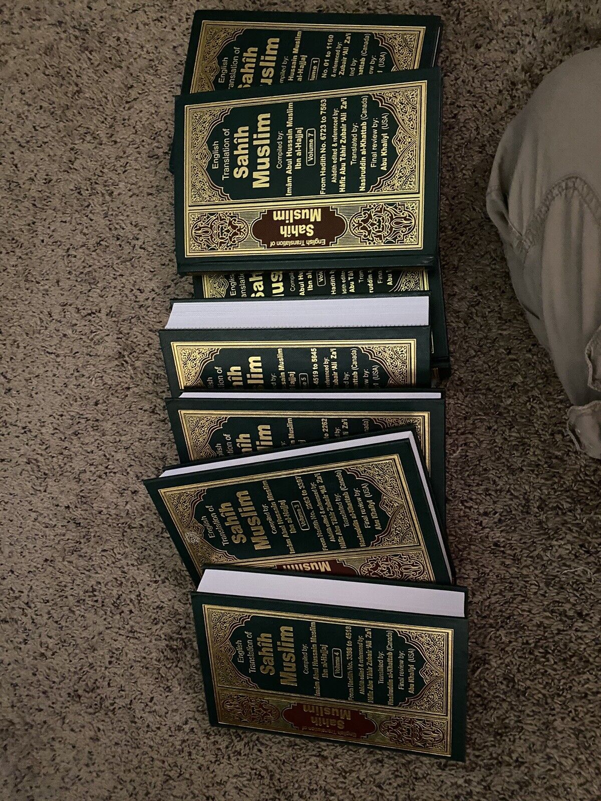 sahih muslim 7 Volume Collection hardcover islam, world religions, holy text