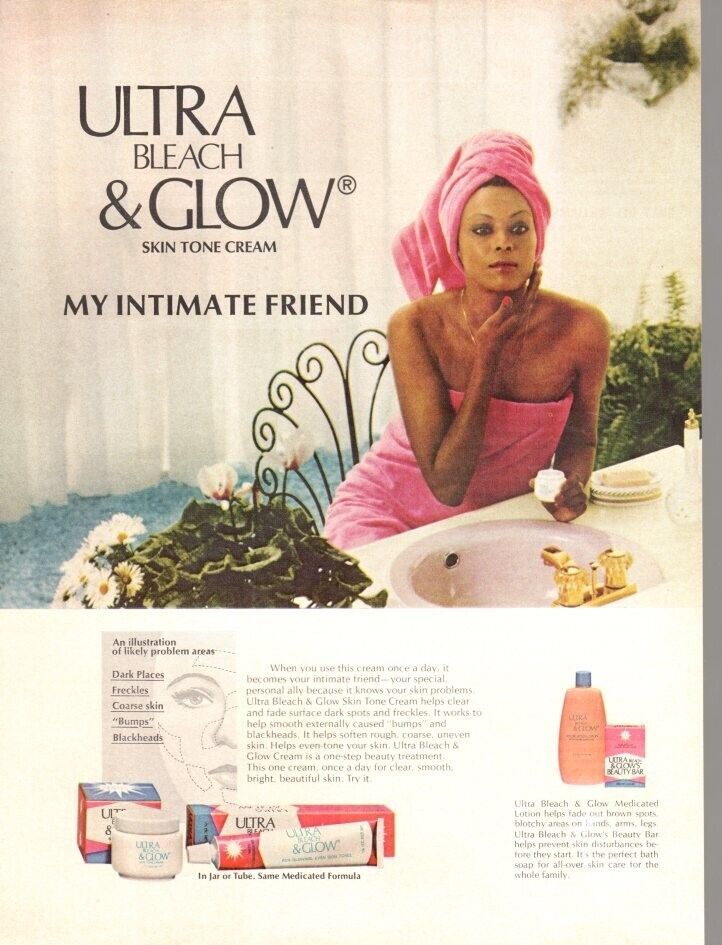 advertising print 1974 Beauty Ultra Bleach & Glow Intimate Friend skin cream ad