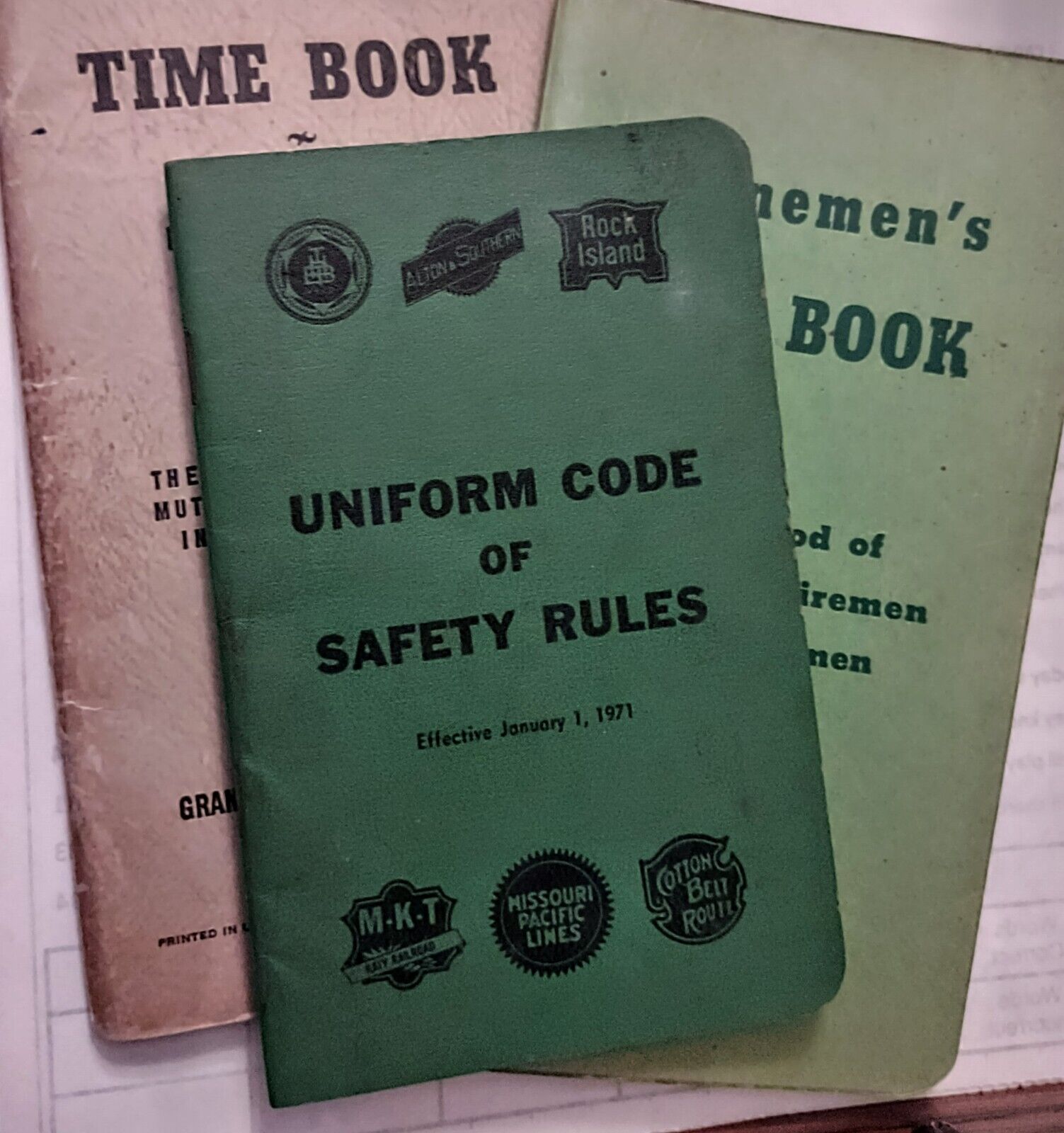 Vintage Railroad Employee Time Book Tables  Uniform Code Safety Rules Ephemera