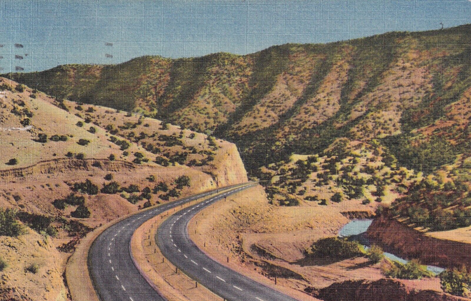 Route 66 Tijeras Canyon Albuquerque New Mexico NM 1953 Postcard C33
