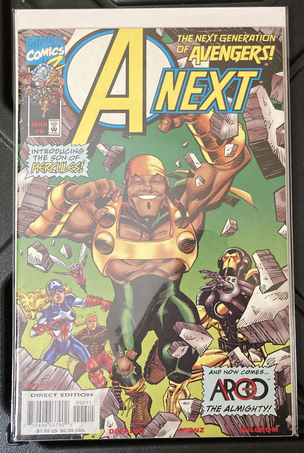 A-NEXT #6 VF 1998 1st ARGO Son Of Hercules Marvel Comics MCU Next Gen Avengers